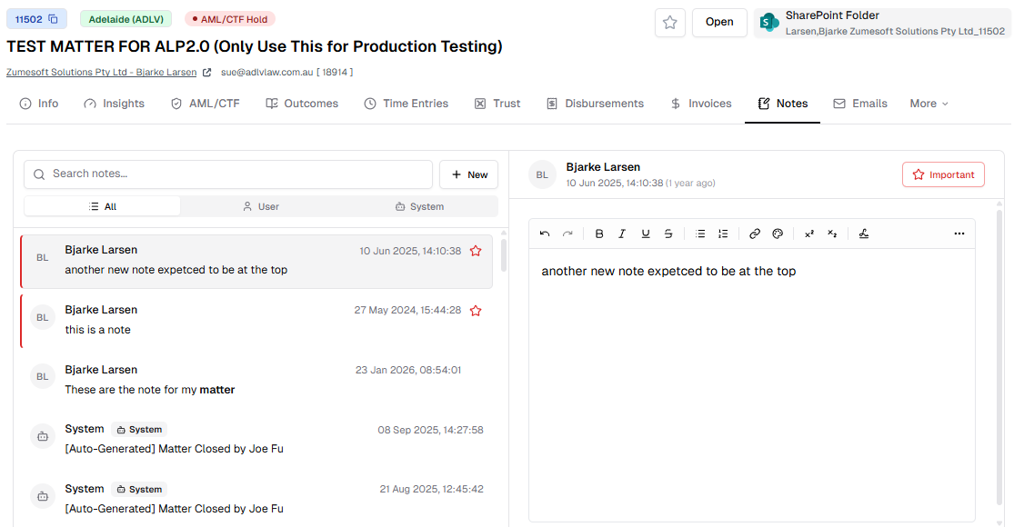 Notes UI